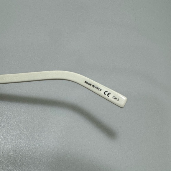 Saint Laurent Classic 57mm Rectangular Sunglasses Ivory - Picture 7 of 10